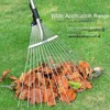 Garden Leaf Rake Expandable Cleaning Leaves Sticks and Debris Telescoping Handle Lightweight for Flower Beds Roof Gardening Yard 4