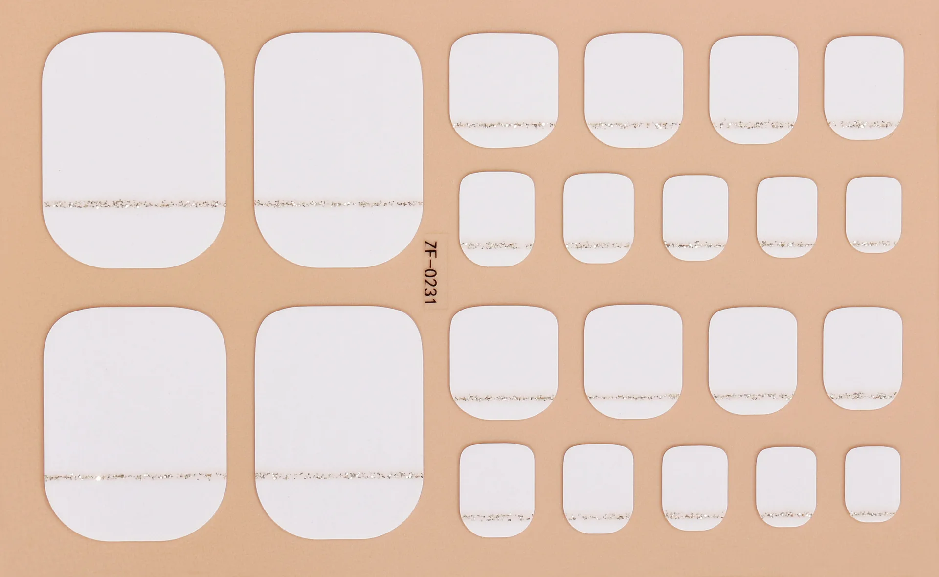 Nail Stickers Nail Art Tools 22 Tips Nail Polish Film Toe Sticker Solid Color Onion Powder Toe Nail Sticker Full Cover