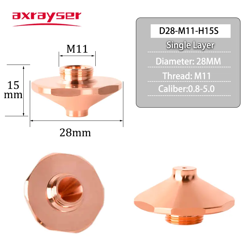All Types Laser Nozzles Fiber Cutting Machine Double/Single Dia.28/D32mm for Raytools Precitec WSX HSG Bodor HANS Laser Head - Image 9