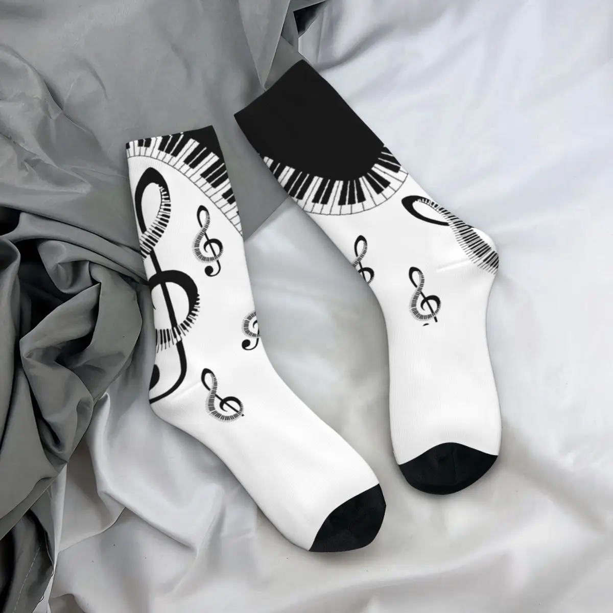 

Чулки Piano Notea, женские музыкальные носки, дышащие, женская модель, осенние спортивные носки с защитой от пота для улицы, подарок на день рождения