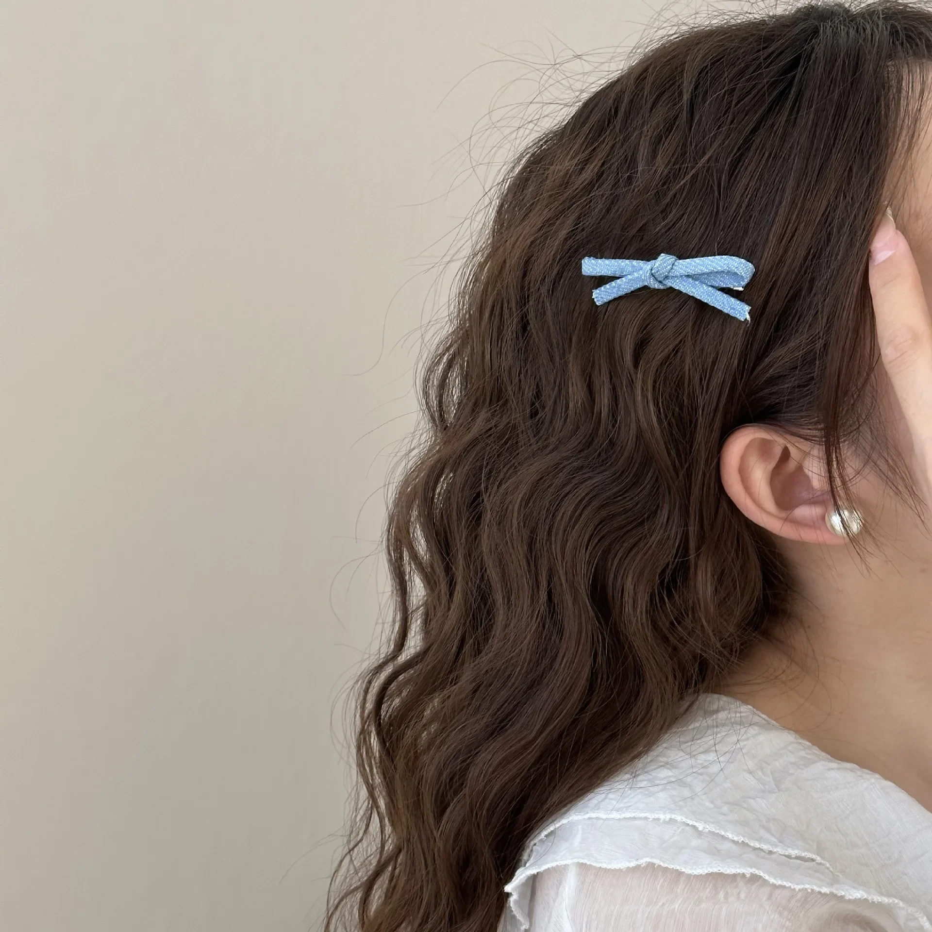 Hair clips for girls women pin accessories korean bows ribbon barrette vintage trendy leading fashion kpop fairy Designer