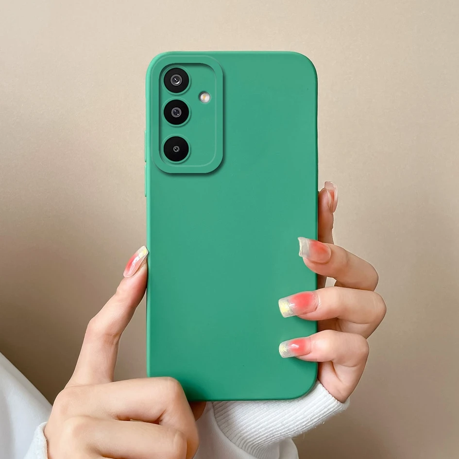 Premium Solid Color Matte Silicone Phone Case - Anti-Slip & Durable Anti-Fall Shell