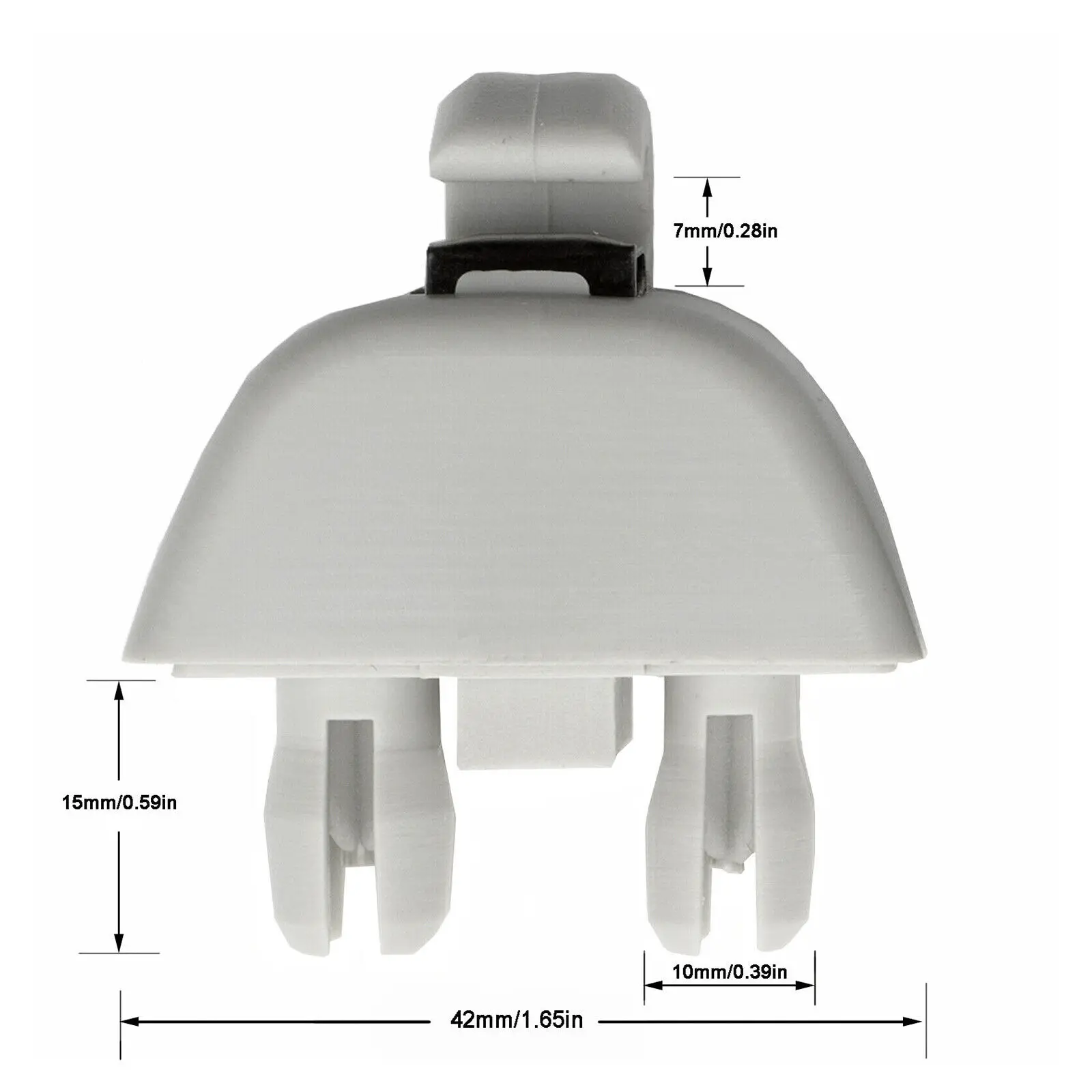 runmade Beige Sun Visor Hook Clip Bracket Hanger Compatible with VW