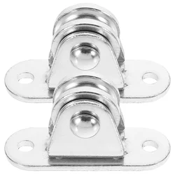 2 Pcs Traction Trolley Pulley Hanging Pulley Fixed Traction Rotating Wheel Ceiling Curtain Swimming Pool Sunshade Accessories