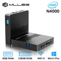 MLLSE Mini PC M2 Air Intel Gemini Lake N4000 Windows 11 6GB RAM 128GB ROM Dual-Band WiFi Bluetooth USB Mini Computer 1
