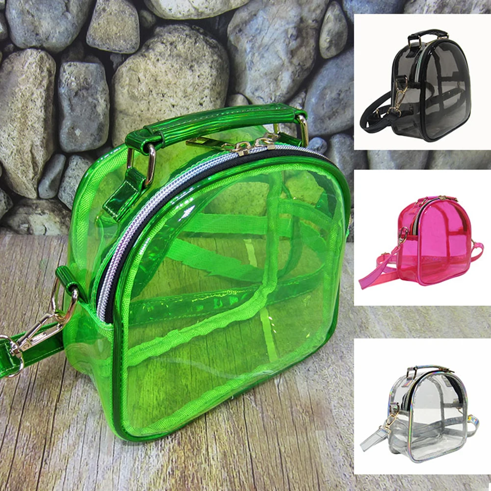 Stylish Laser Transparent PVC Crossbody Bag for Women Mini Jelly Shoulder Purse Perfect for Outdoor and Traveling