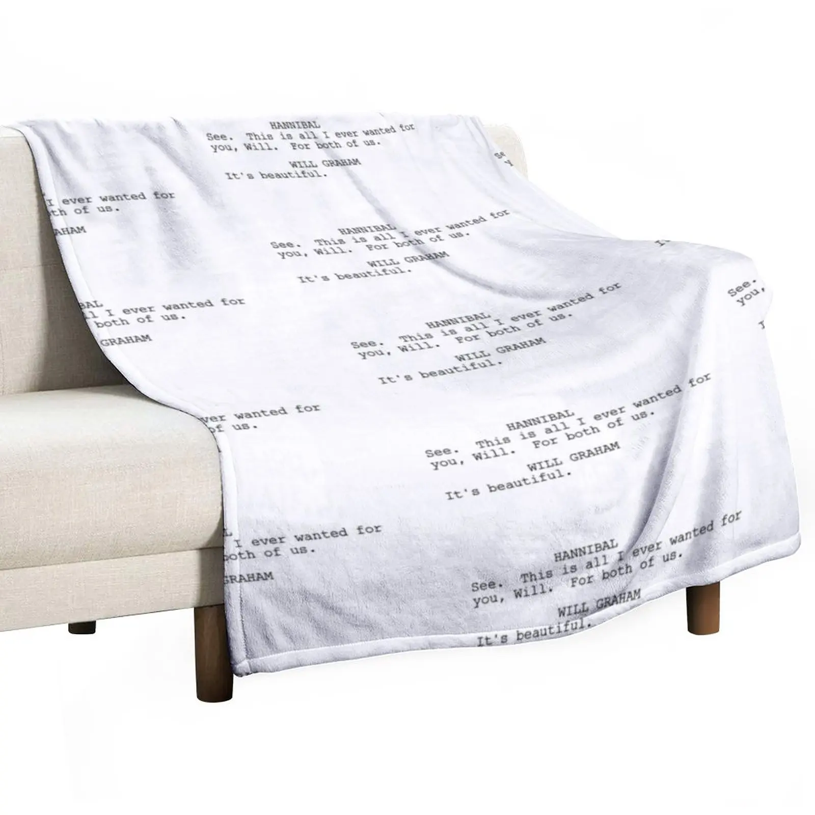 

New Hannibal script twotl Throw Blanket Giant Sofa Blanket Travel Blanket