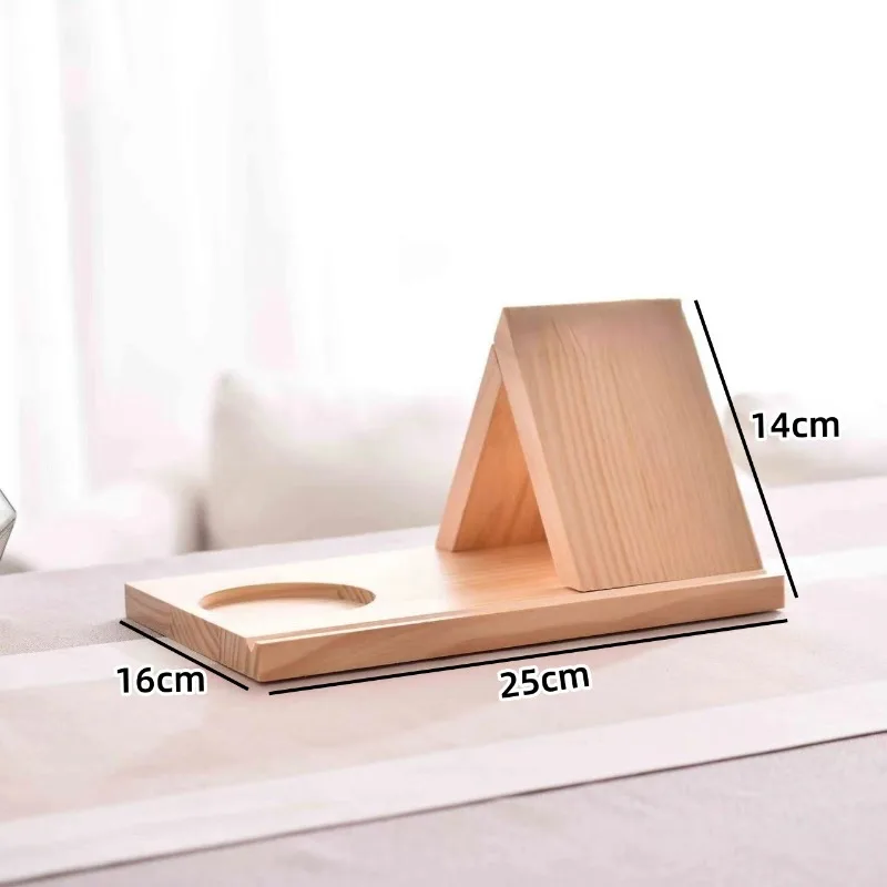 Holder Portable Reading Bookcase Wooden Triangle Reading StandCreative Solid Wood Triangle Bookmark Holder Home Wooden With Cup