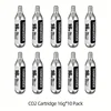 ThinkRider 16g Threaded CO2 Cartridges or CO2 Inflator for Bike Tires - Cartridge for CO2 Inflator with Threaded Connection - 16gX10 pack