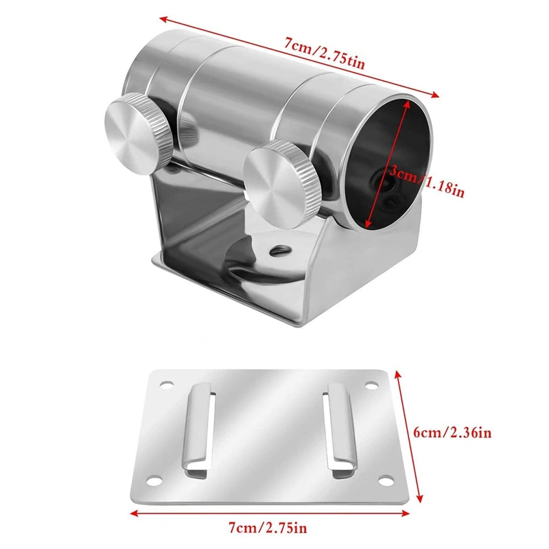 Parasol Balcony Bracket Umbrella Holder Umbrella Bracket Stainless Steel Fishing Case Adjustable Umbrella Stand Wall Mounted Fishing Box