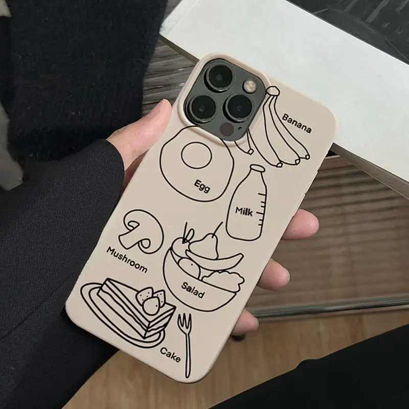 Funny Line Food Cute Phone Case For iPhone