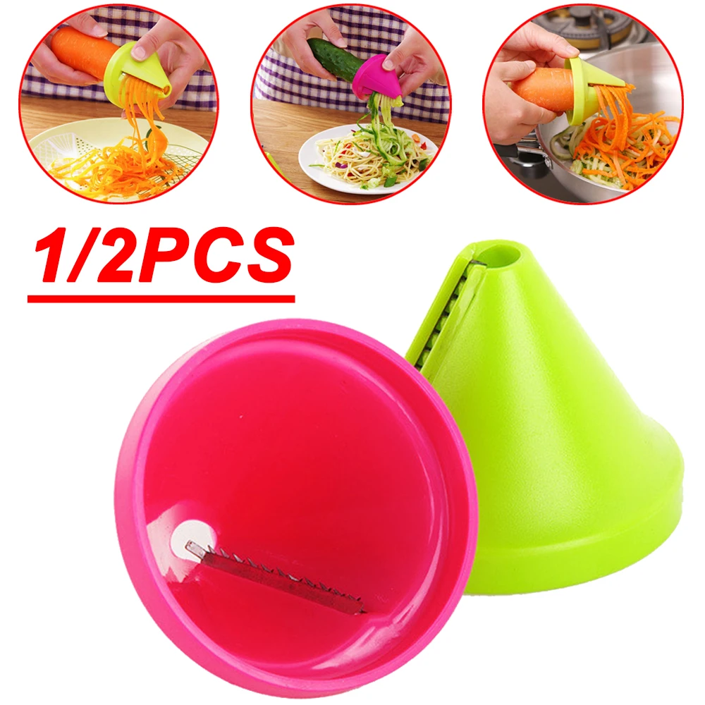 Vegetable shredder 1/2pcs Kitchen Multifunctional Shredder Creative Manual Spiral Shredder Potato Carrot Rotating Vegetable Cutter Grater