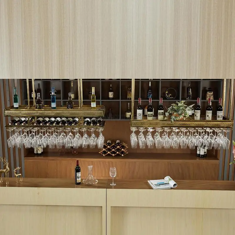 Bar Stainless Steel Wine Rack Wine Glass Rack Glass Hanging Inverted Home Hanging Storage