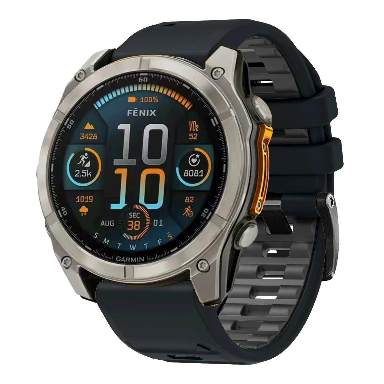 Enhanced Sports Silicone Watch Band - QuickFit 22mm & 26mm Replacement Strap Bracelet