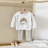 New Baby Suits Cartoon Clothing Boy Infant Sets Long-Sleeve Bread/Biscuits Sweatshirts Top Pants Autumn Winter Toddler Outfits 1