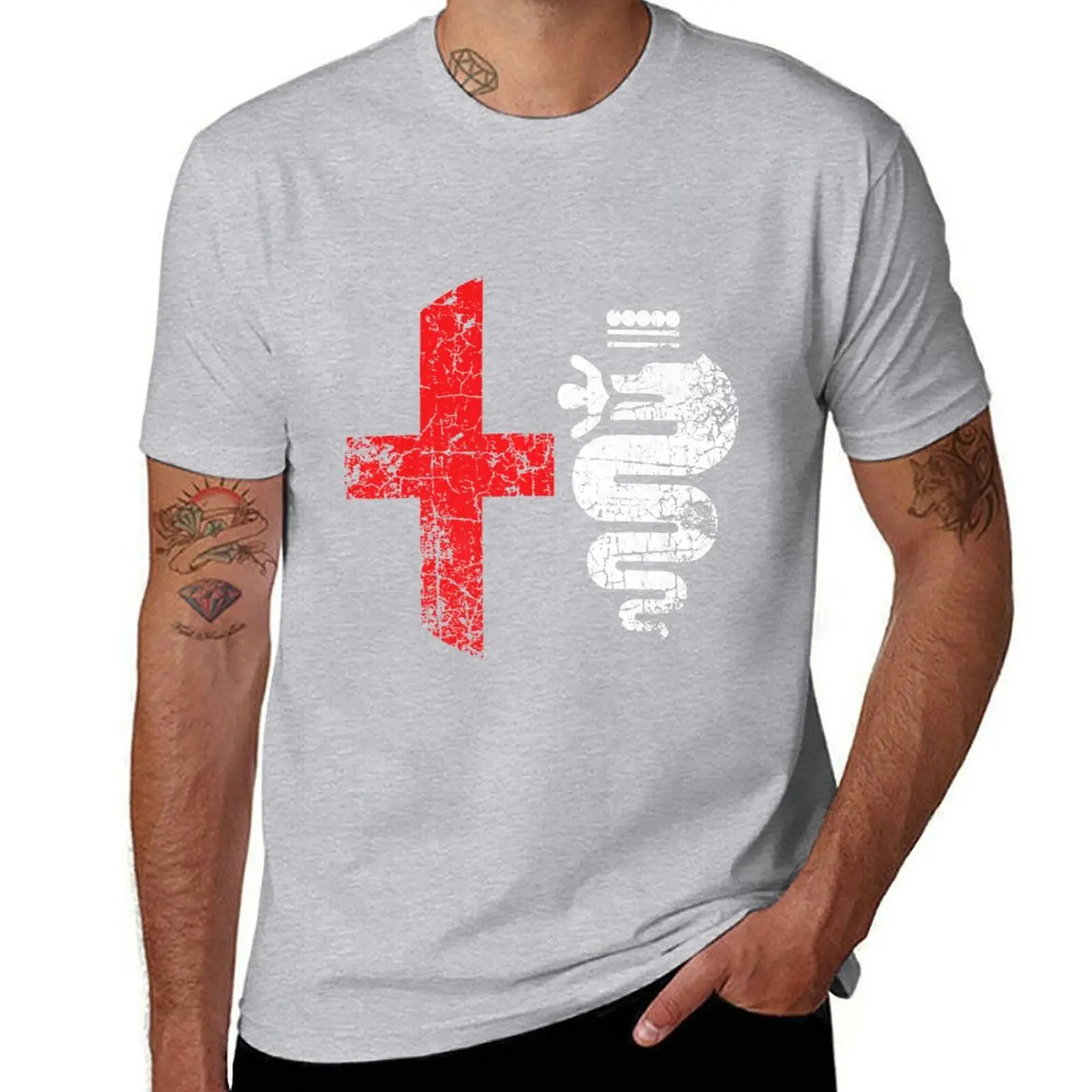 Alfa Car Drivers Stylish Grunge Logo Oversized White T-Shirt
