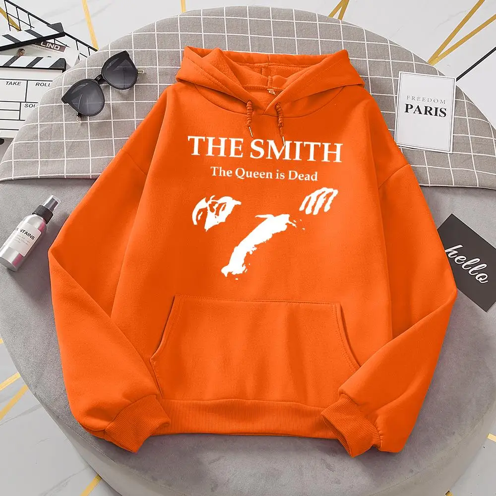 

The Smith The Queen Is Dead Printed Hoodies Woman Autumn High Quality Hoodie Street Casual Hoody Loose Fleece Sportswear Women