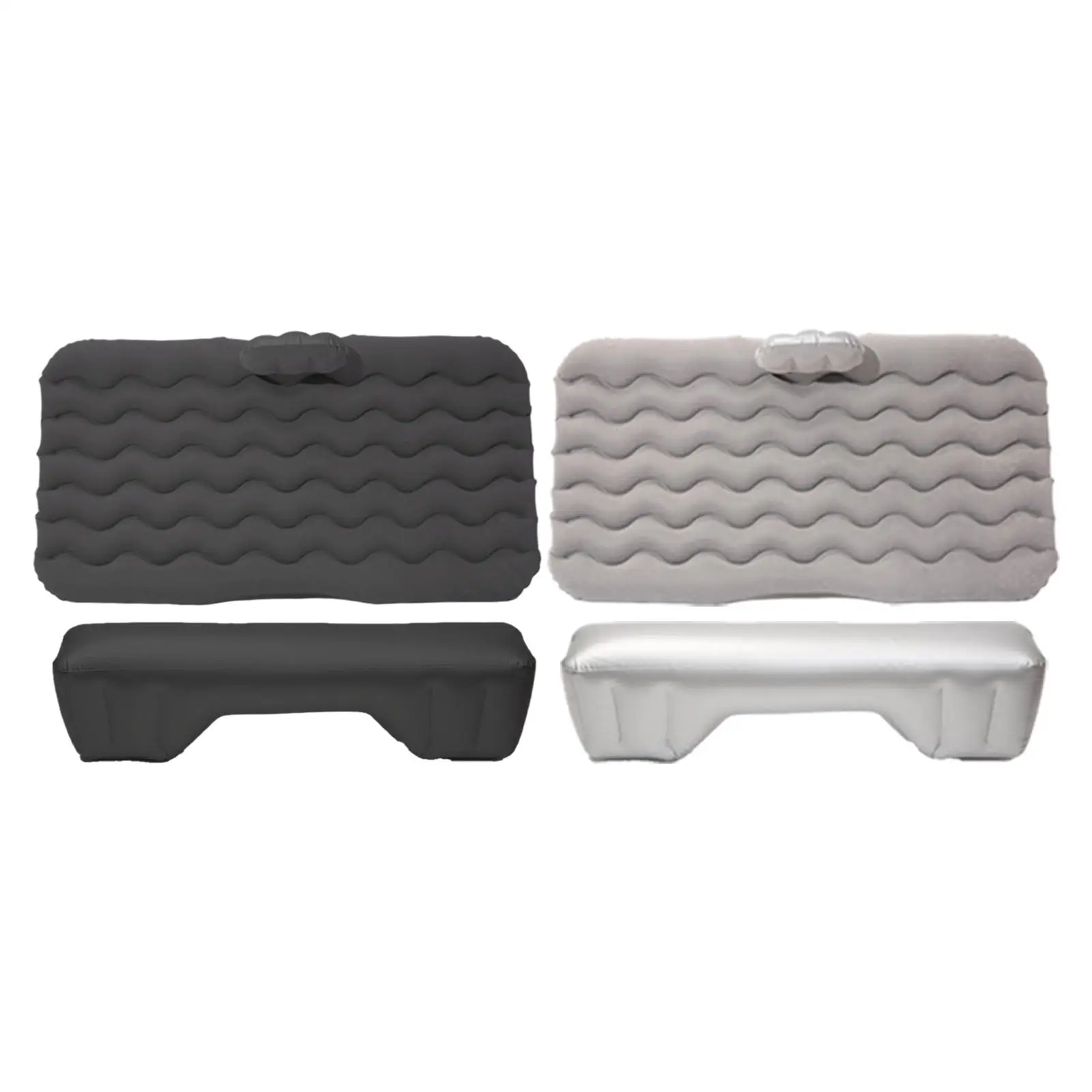 Inflatable Car Air Mattress, Backseat Bed w/, Portable Car Mattress for Camping Travel, Home Sleeping Pad w/ Electric Air Pump