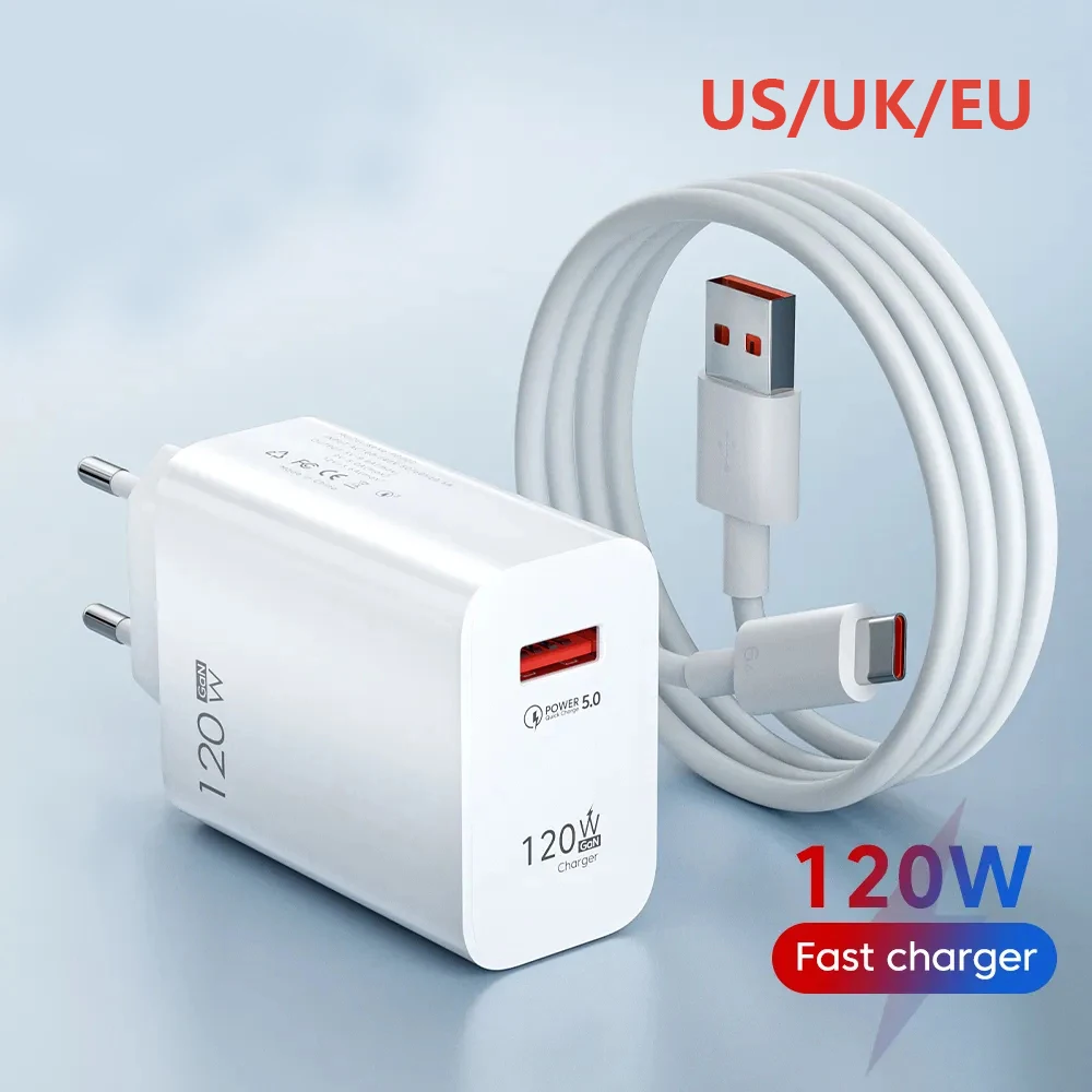 120W High-Speed USB-C Charger with Fast Charging Adapter