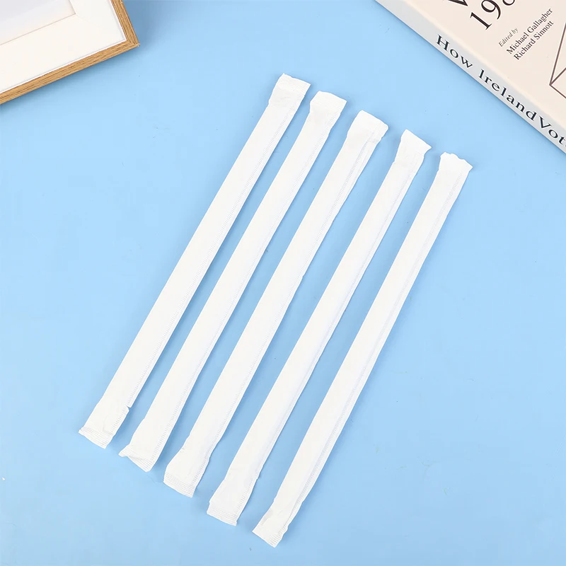 Transparent Wrapped Straw 100Pcs drinking straws
