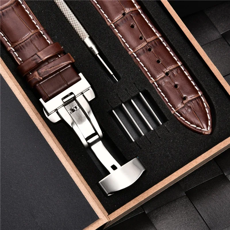 Premium Genuine Leather Watch Band Strap - Multiple Sizes Available