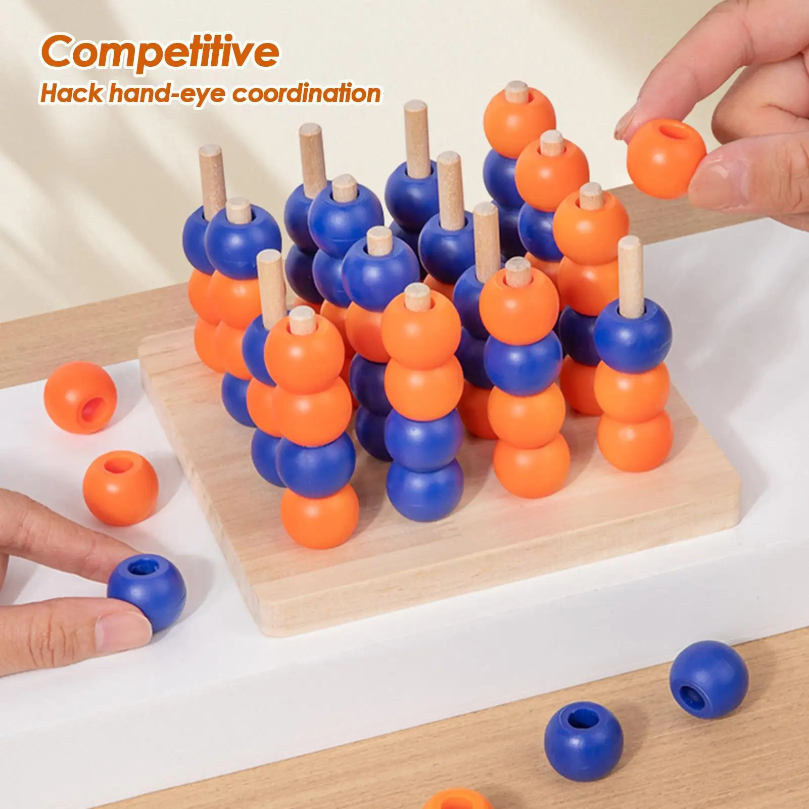 4 In A Row Board Game 3D Four In A Row Wooden Strategy Game Educational Chess Puzzle Brain Teaser Toys For Holiday Party