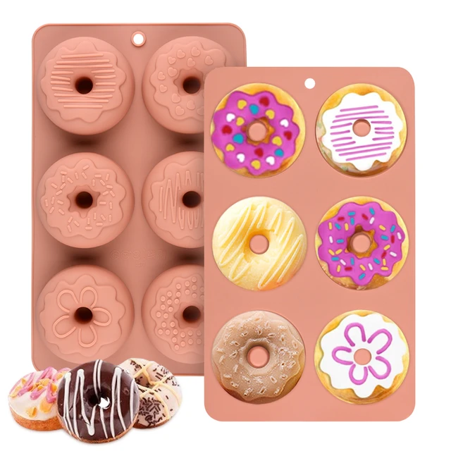 Silicone Donut Mold Non-Stick Doughnut Pastry Molds Baking Pan Chocolate  Cake Dessert DIY Biscuit Bagels