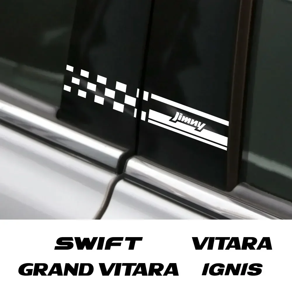 Blueshyhall 2PCS Car B-Pillar Vinyl Decals, Skull Couple Personalized Vehicle Door Pillar Sticker, Waterproof Sun Protection Scratch Cover