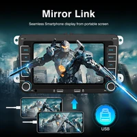7 Inch Car Stereo For VW Touchcreen BT AM/FM Radio Receiver with Android Auto Carplay USB Charge Support Hands-Free Calling - Image 2