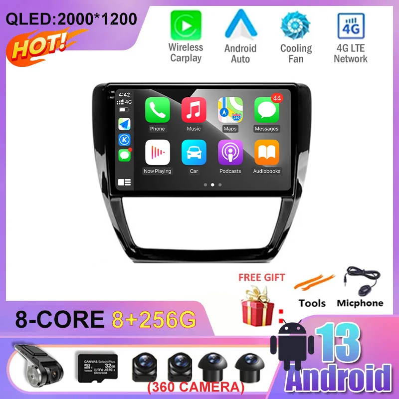 

Android 13 Car Multimedia Video Auto Radio Player Navigation Stereo For Volkswagen Jetta 6 2011 - 2018 4G WIFI GPS