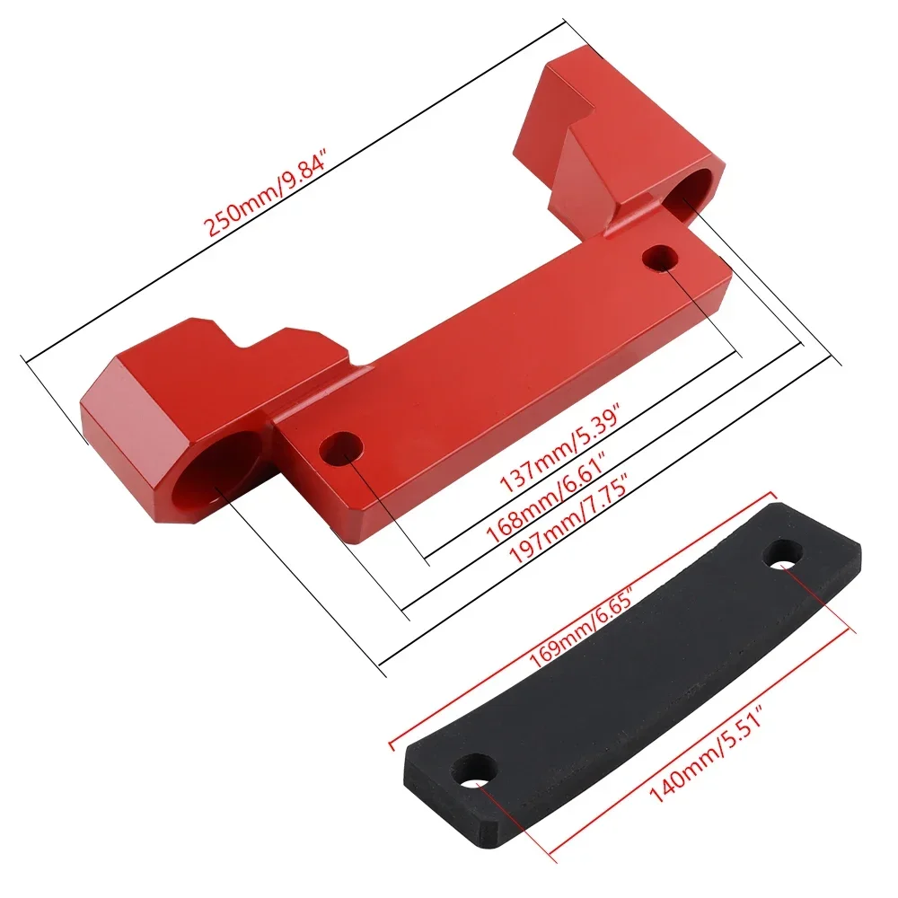 Car Modification Rear Differential Brace Anodized Red Billet Aluminum For 2015-Challenger Charger Hellcat differential mount differential bushings