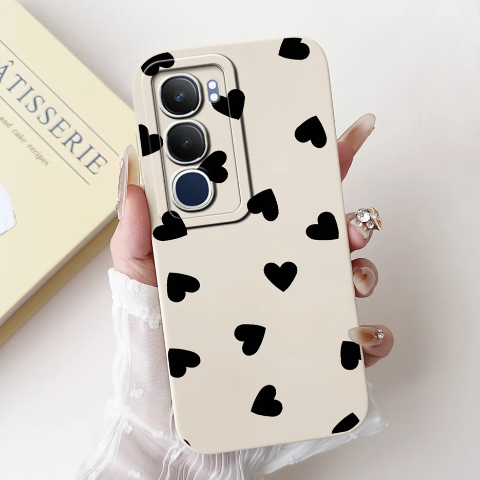 Vivo Y19s Cute Cat Grid Pattern Shockproof Silicone Phone Case