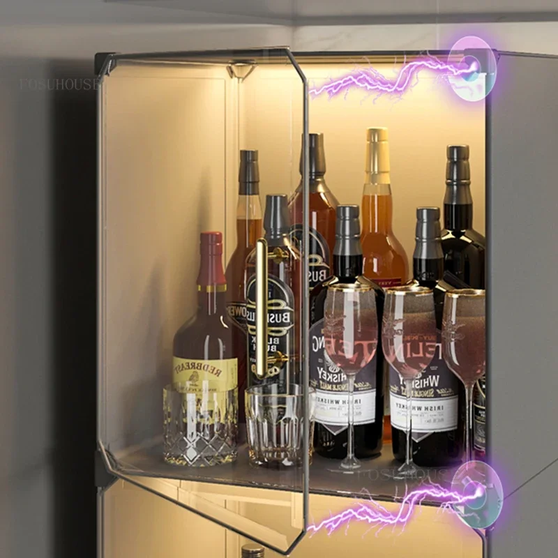 Home Wall-mounted Wine Cabinets Light Luxury Desktop Restaurant Bar Floor Storage Cabinet Living Room Wine Small Display Cabinet