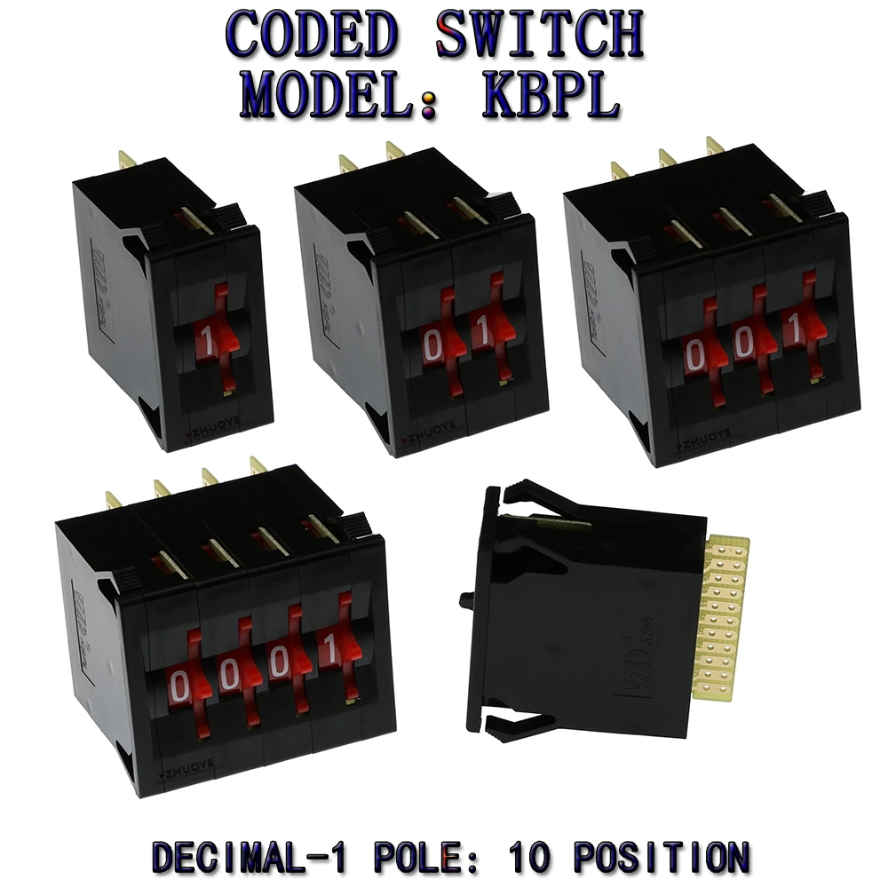 KBPL BCD 0-9 coding switch 0-9 codetoggle switch 1/2/3/4 digital 11contacts