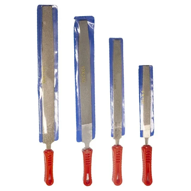Durable High Quality Diamond Flat File Diamond Flat File Red Sliver Diamond Needle Flat Long-lasting Hand Tools 1