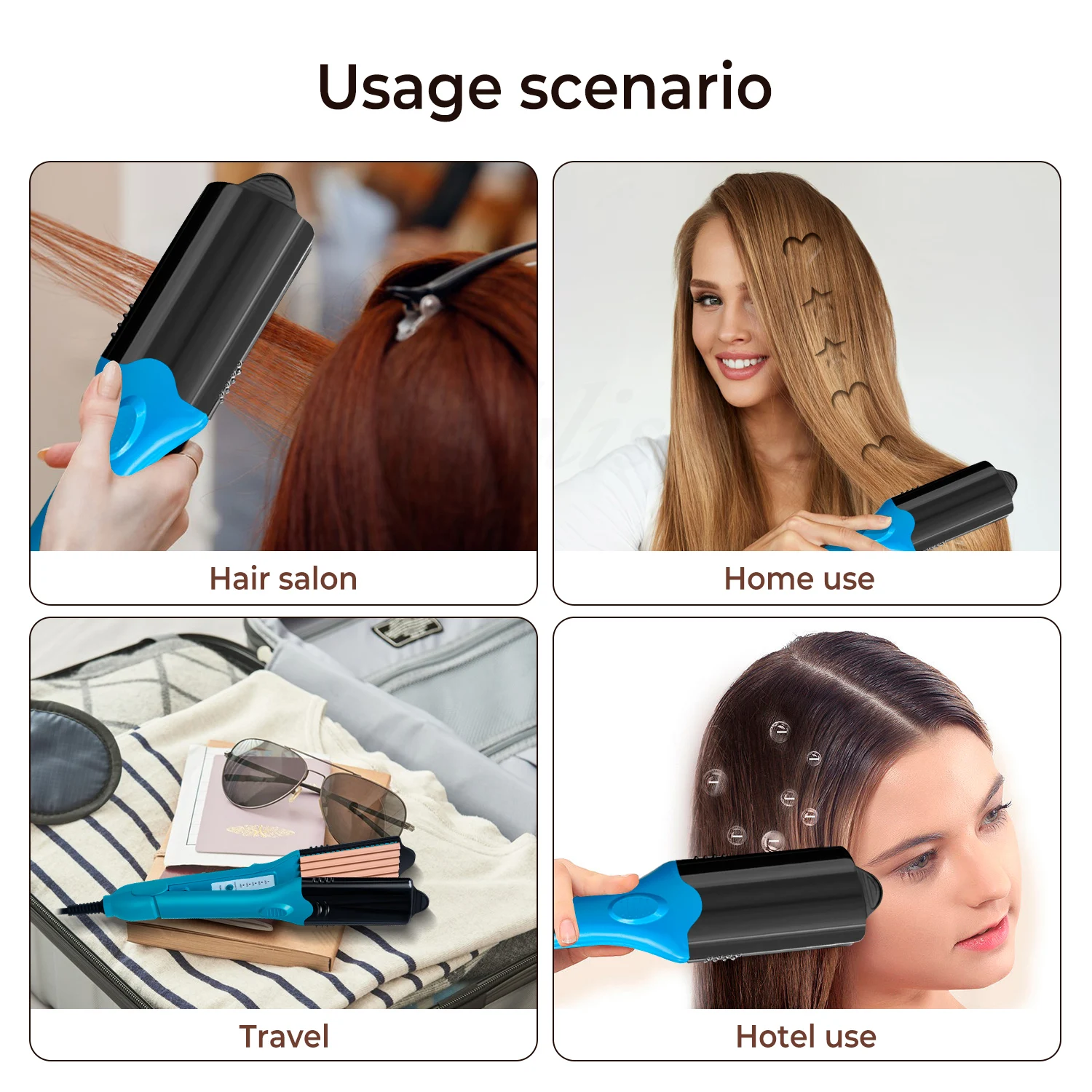 Lisseur de cheveux modèle 3D