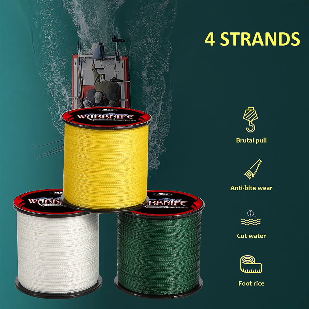 Warknife 500M Brand Line Japan Multifilament 100% PE Braided Fishing Line 6LB to 100LB 13 Colors carp fishing 3