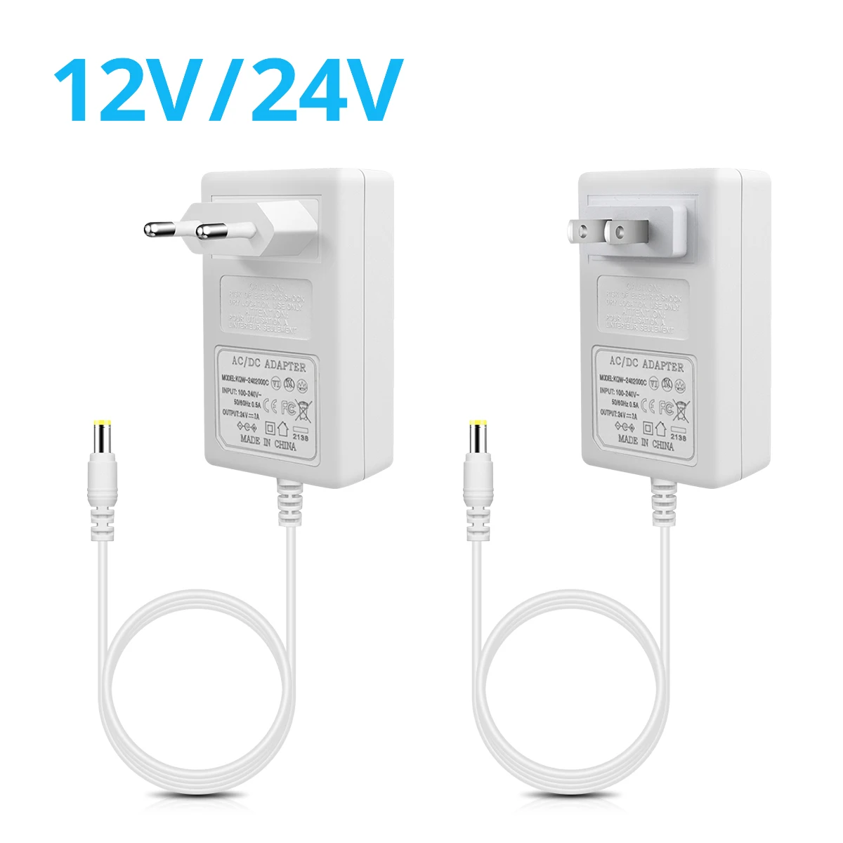 White-Power-Chager-Adapter-AC90V-265V-To-DC-12V-24V-2A-3A-Power-Supply ...