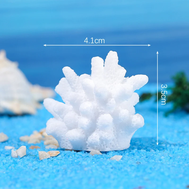 Miniature Resin Coral Seaweed Aquarium Decoration for Fairy Gardens and Micro Landscapes