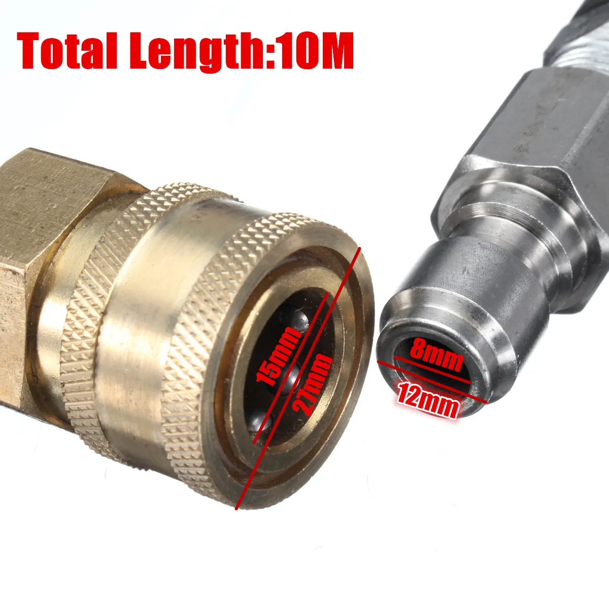 High Pressure Washer Extension Hose 10M ABS Plastic