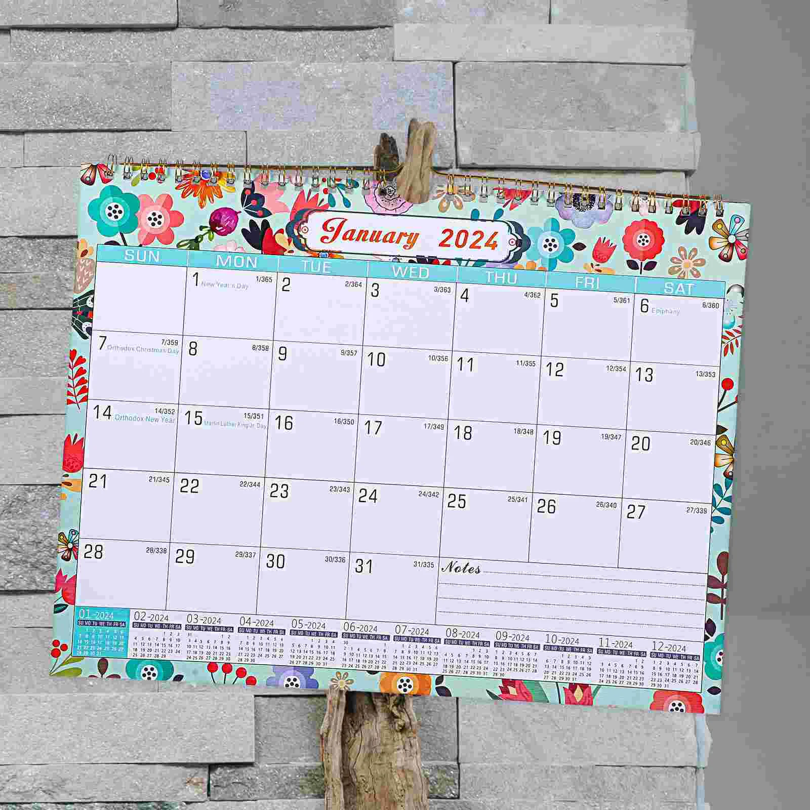 2024 Calendar English 2023 2024 Wall Calendars Appointment Hanging