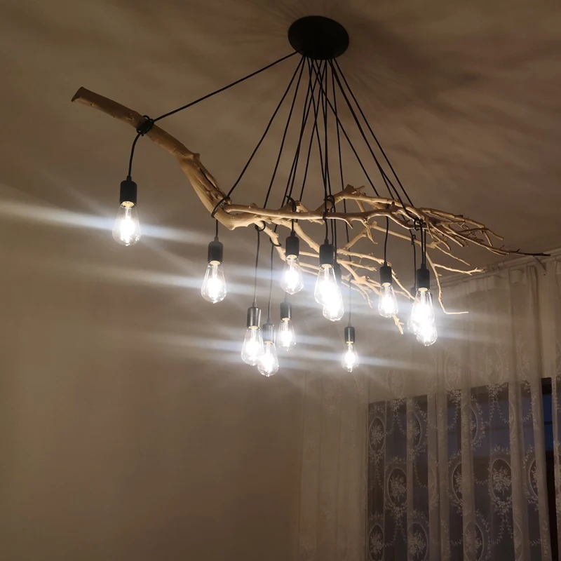 Retro Pendant Lamp DIY Multiple Lamp Base E27 Black Cable 0.75mm Industrial Hanging Lamps Cafe Bar Spider Pendant Lights pendant lights pendant lamp chandelier lighting vintage pendant lights