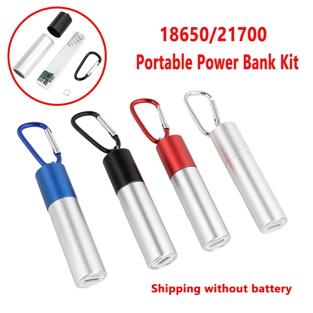 1x18650/21700 Tpye-C Portable Power Bank Case with Buckle DIY Mobile Power Supply Sleeve Material Solderless Battery Box