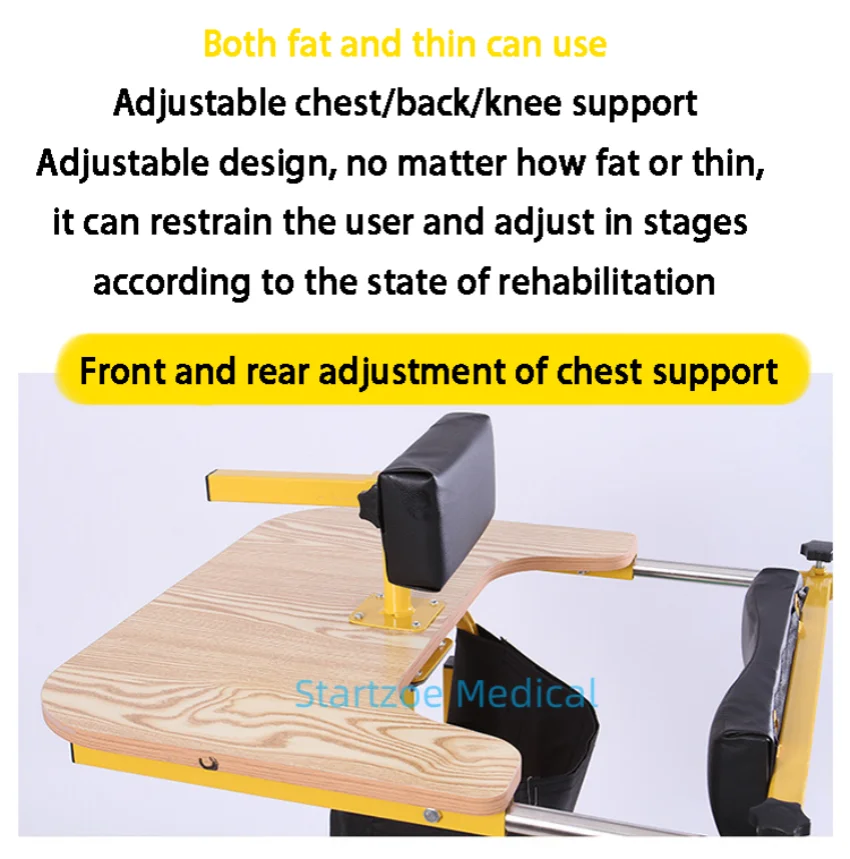 rehabilitation Children standing force auxiliary device steel plate thickening  train Assisted walk aid with universal wheel 4