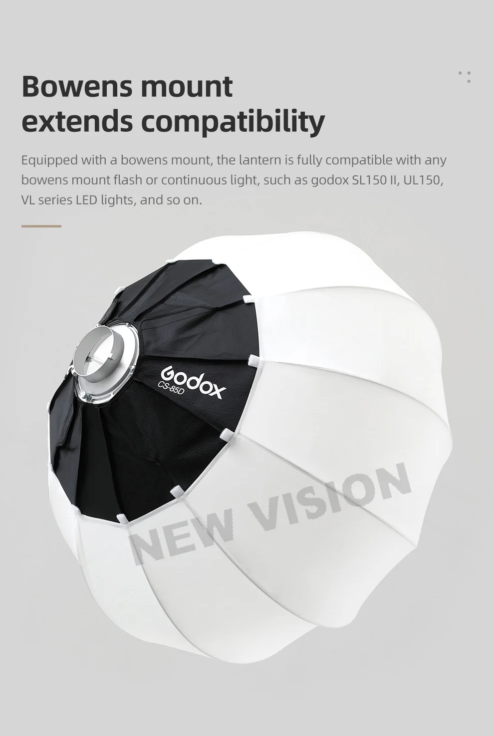 Portable Quick-Install Round Shape Lantern Softbox Light CS-50D 50cm CS-65D 65cm