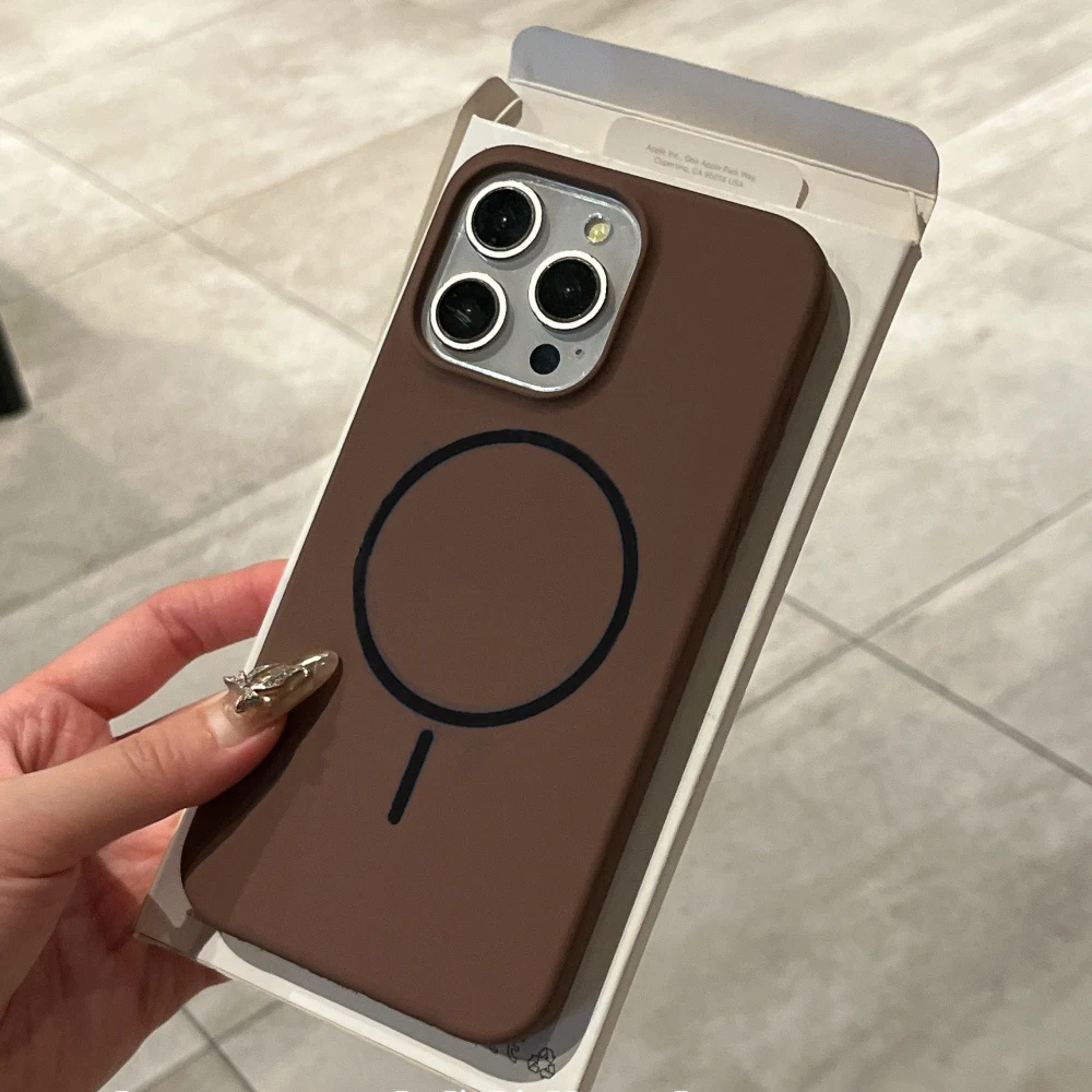Premium Shockproof Liquid Silicon Case with MagSafe Compatibility