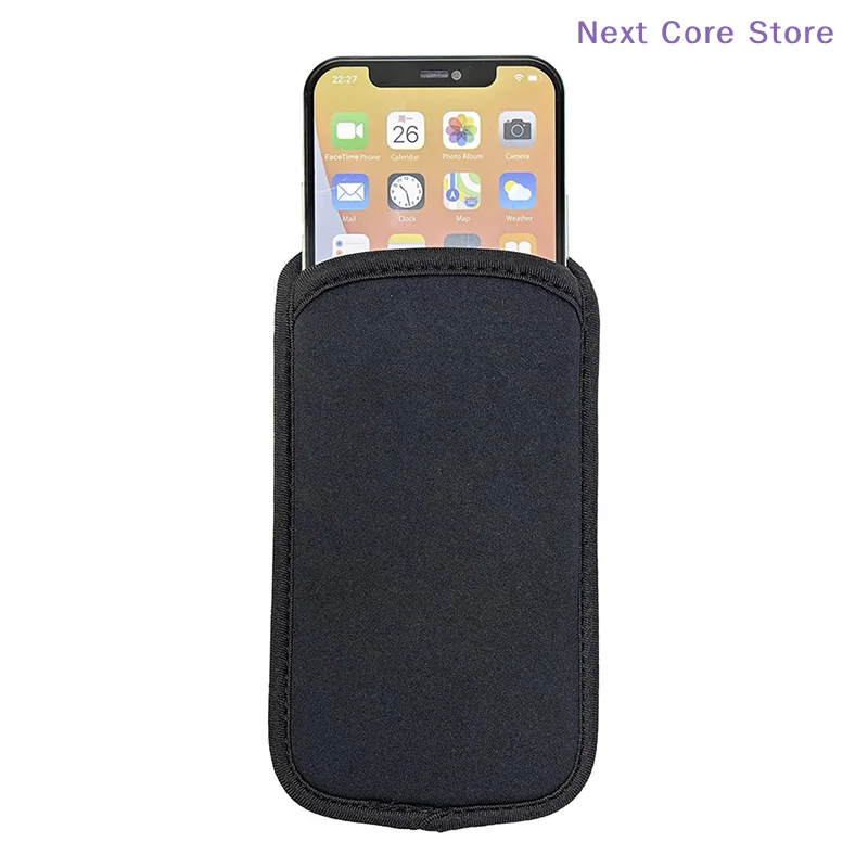 Black Neoprene Waterproof Shockproof Phone Pouch (6.3-7.2)