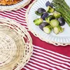 Bamboo Paper Plate Holder - 10 Inch Round Woven Plate Holder, Reusable Paper Plate Holders For Picnic Party 5