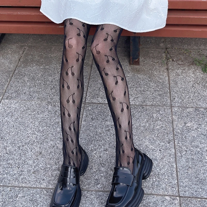 New Arrive Cherry Print Pantyhose Girl 
