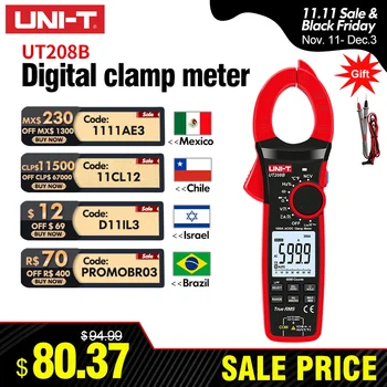 Pinza Amperimétrica Digital Profesional UNI-T UT207B/UT208B AC/DC | Multímetro, Amperímetro, Inrush